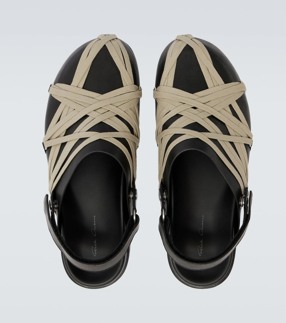 Rick Owens Megalace Mule leather clogs