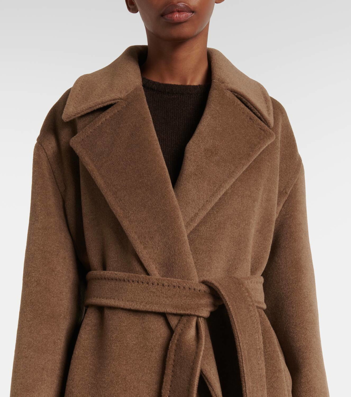 Max Mara Fragore wool and cashmere-blend wrap coat Max Mara