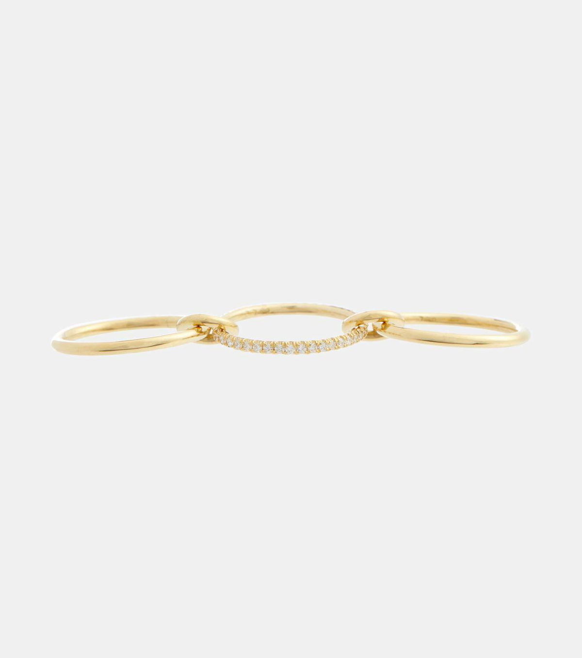 Spinelli Kilcollin Sonny 18kt yellow gold linked rings with diamonds