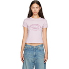 A.P.C. Pink Vintage Camping Logo T-shirt