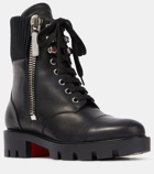 Christian Louboutin En Hiver Lug leather combat boots