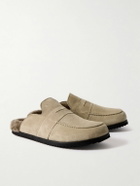 Mr P. - David Shearling-Lined Suede Slippers - Brown