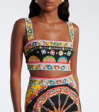 Dolce&Gabbana Carretto cotton bra top