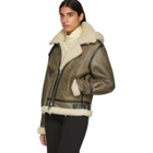 Chloe Brown Shearling Aviator Jacket