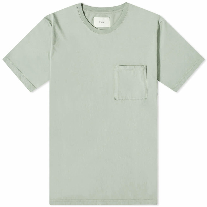 Photo: Folk Men's Pocket Assembly T-Shirt in Light Olive