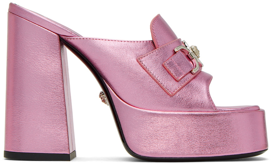 Versace Pink Medusa '95 Heeled Sandals Versace