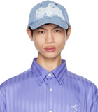 Acne Studios Blue Printed Denim Cap