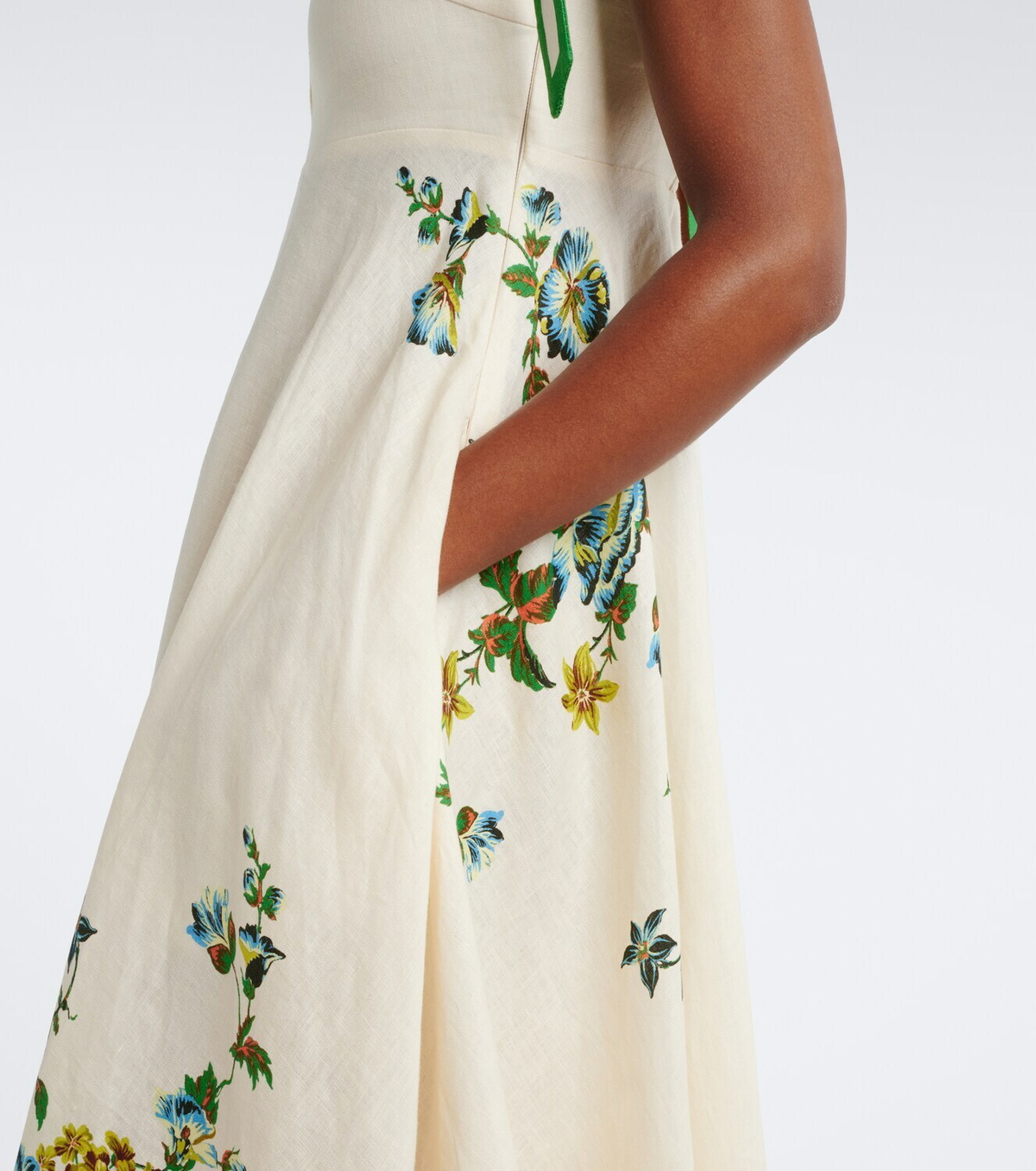 Alémais Phyllis floral linen maxi dress