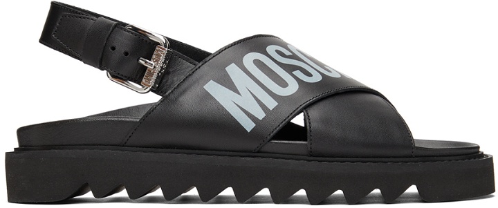 Photo: Moschino Black Logo Sandals