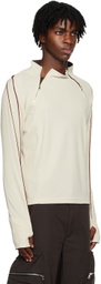 CMMAWEAR Beige Dual Zip Long Sleeve T-Shirt