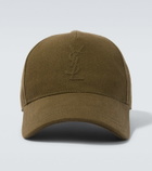 Saint Laurent Cassandre denim baseball cap