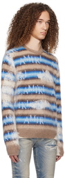 AMIRI Blue & Brown Staggered Striped Sweater