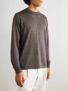 Thom Sweeney - Cashmere and Silk-Blend Sweater - Brown
