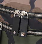 Valentino - Valentino Garavani Leather-Trimmed Camouflage-Print Canvas Belt Bag - Army green