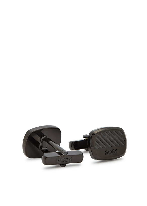 Photo: Boss Casing Logo-engraved Cufflinks - Black - One Size