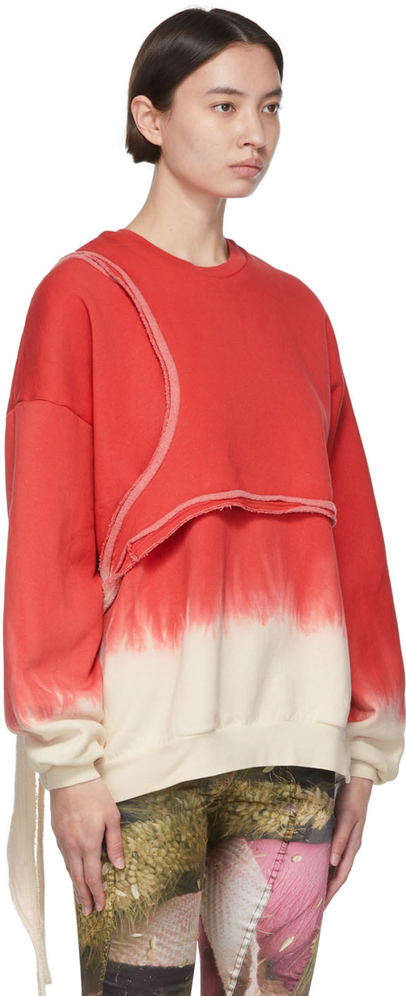 Ottolinger Red & Off-White Otto Sweatshirt Ottolinger