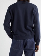 ALOYE - Cotton-Jacquard Sweater - Blue