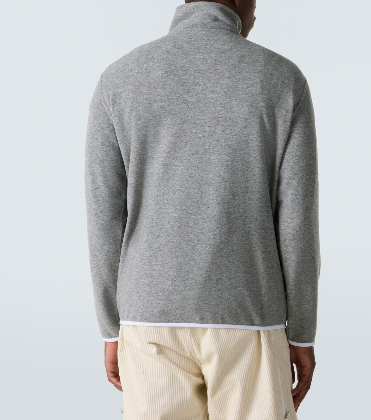 Brunello Cucinelli Cashmere and cotton-blend half-zip sweatshirt