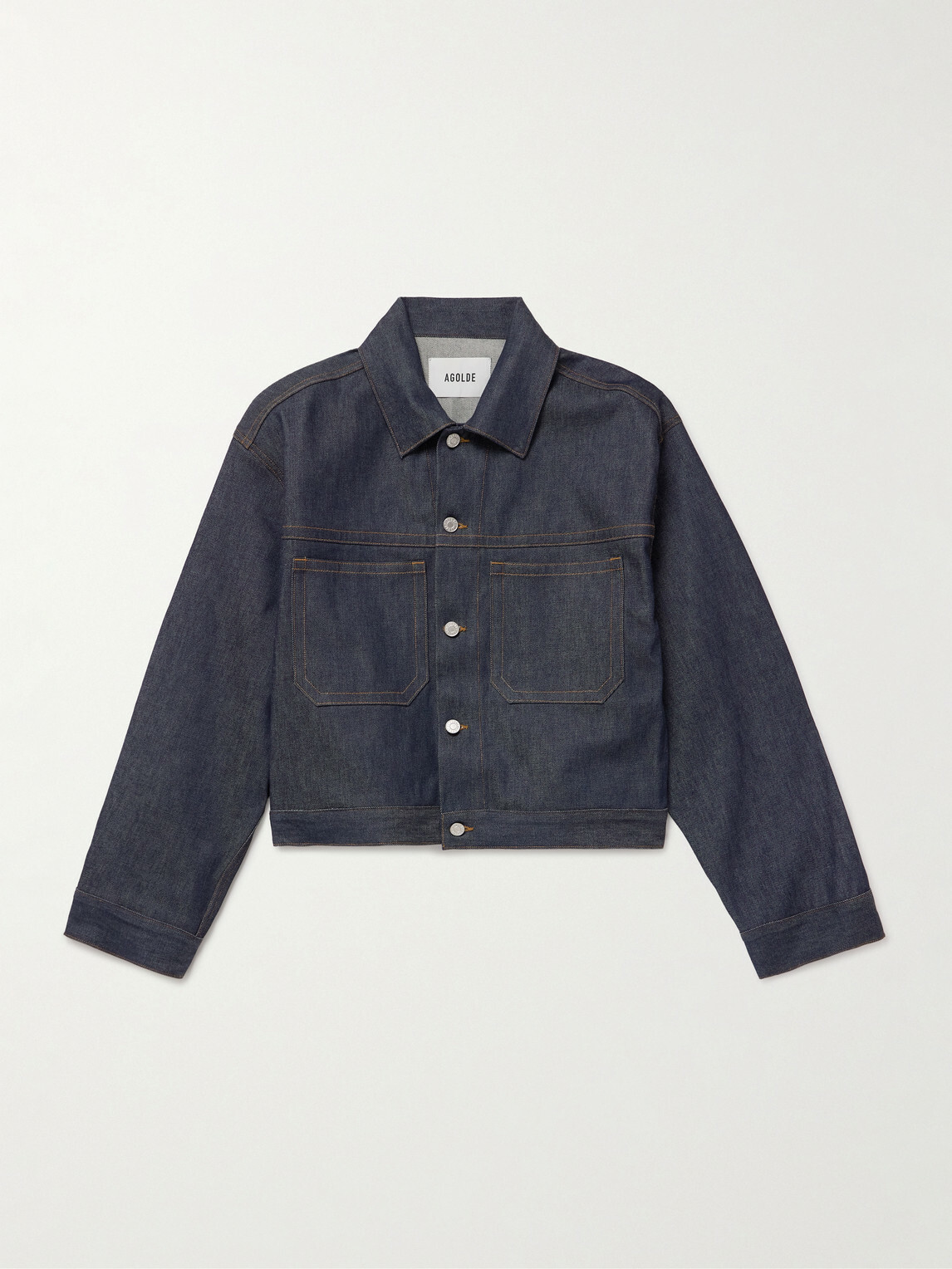 AGOLDE - Blaze Oversized Cropped Denim Jacket - Blue