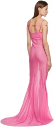 Jacquemus Pink Le Papier 'La Robe Draggiu' Maxi Dress
