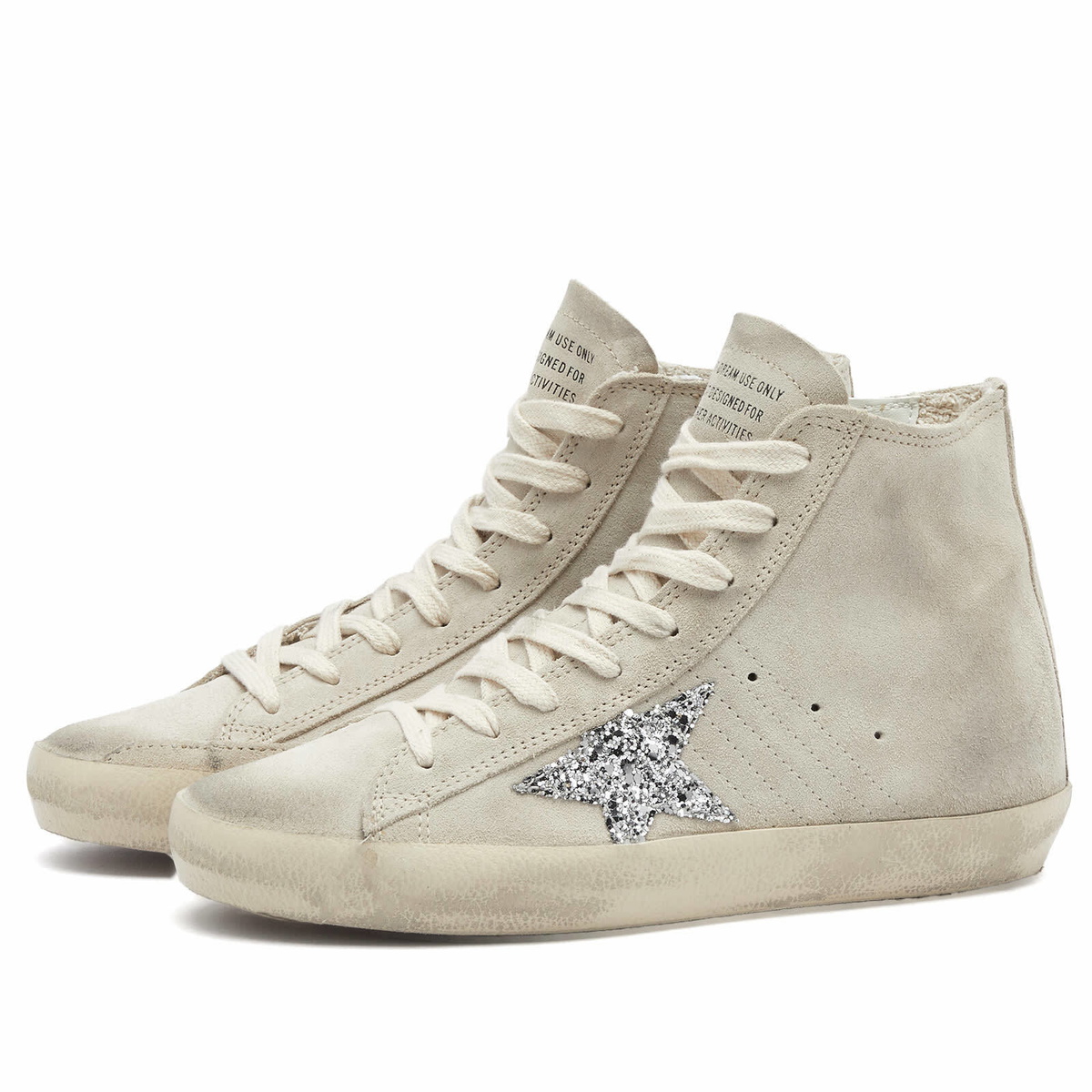 Golden Goose Women's Francy Sneaker in Seedpearl/Silver