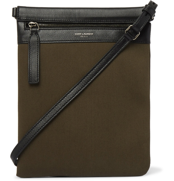 Photo: SAINT LAURENT - Leather Messenger Bag - Green