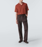 Dolce&Gabbana Cotton and silk poplin sweatpants