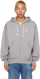 Acne Studios Gray Patch Zip-Up Hoodie