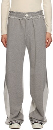 Edward Cuming Gray Paneled Trousers