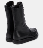 The Row Patty leather combat boots