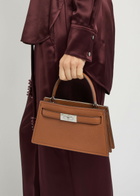Tory Burch Lee Radziwill Mini Pebbled Leather top Handle bag - Tan - One Size