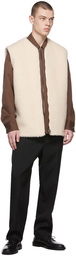 Jil Sander Beige Wool Fleece Vest