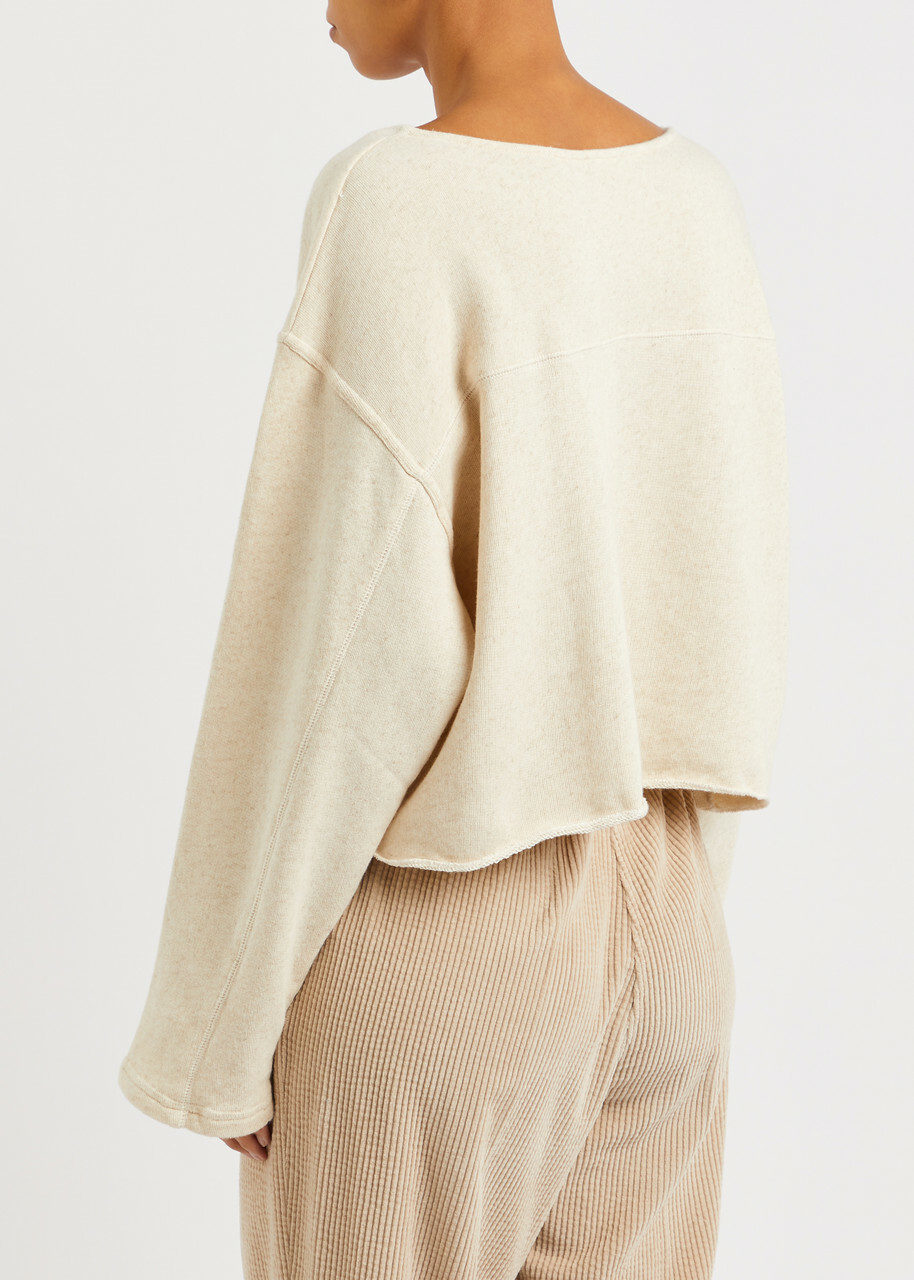 American Vintage Itony Cotton-blend Sweatshirt Cream