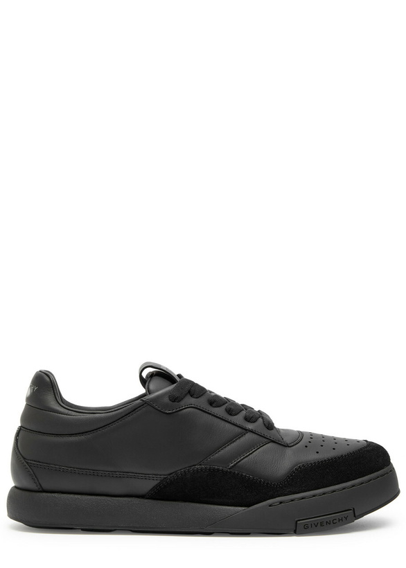 Photo: Givenchy Yard Court Panelled Leather Sneakers Black