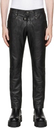 VAQUERA Black Leather Daddy Pants