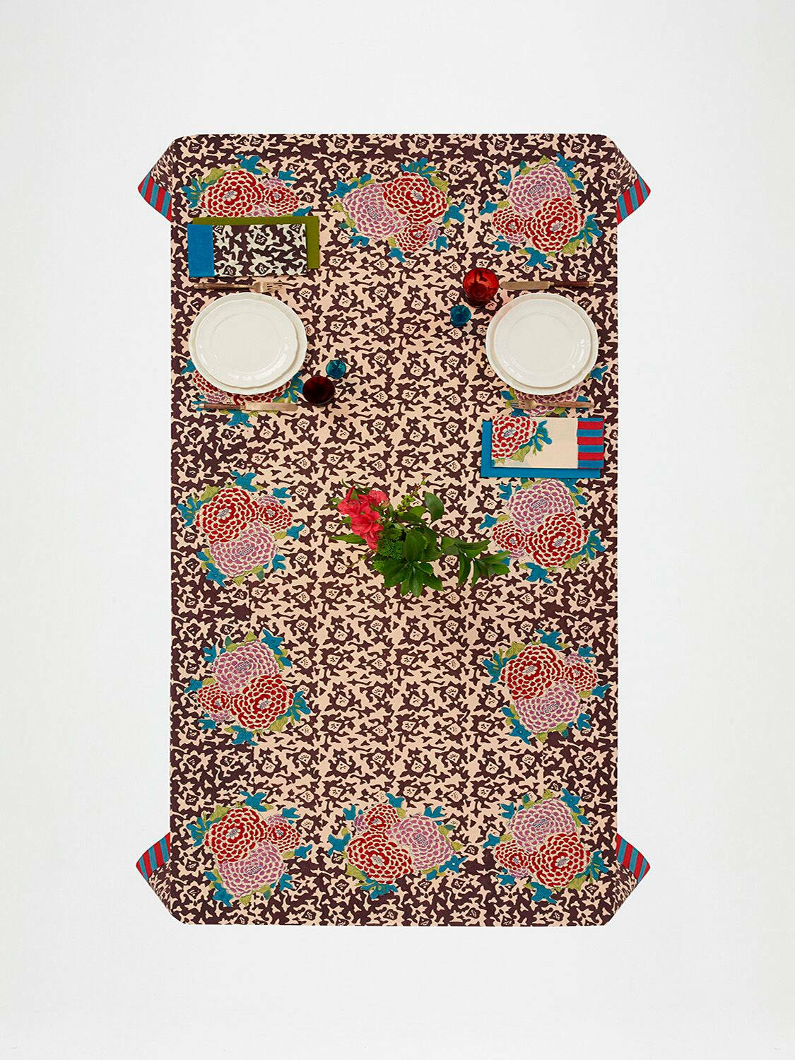 LISA CORTI Arabesque Corolla Rectangular Tablecloth