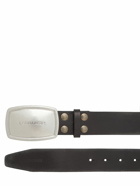 DSQUARED2 40mm Logo Plaque Leather Belt