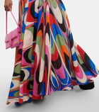 Pucci Marmo printed pleated maxi skirt