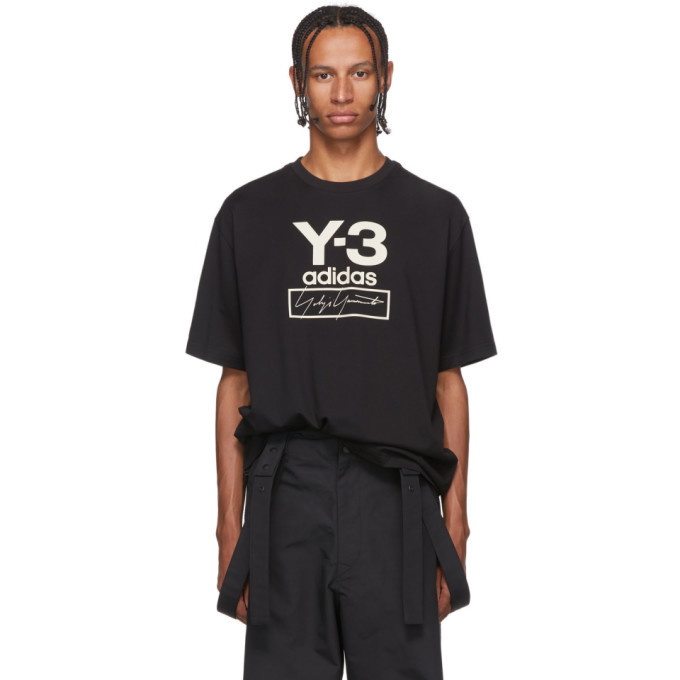 Photo: Y-3 Black Stacked Logo T-Shirt