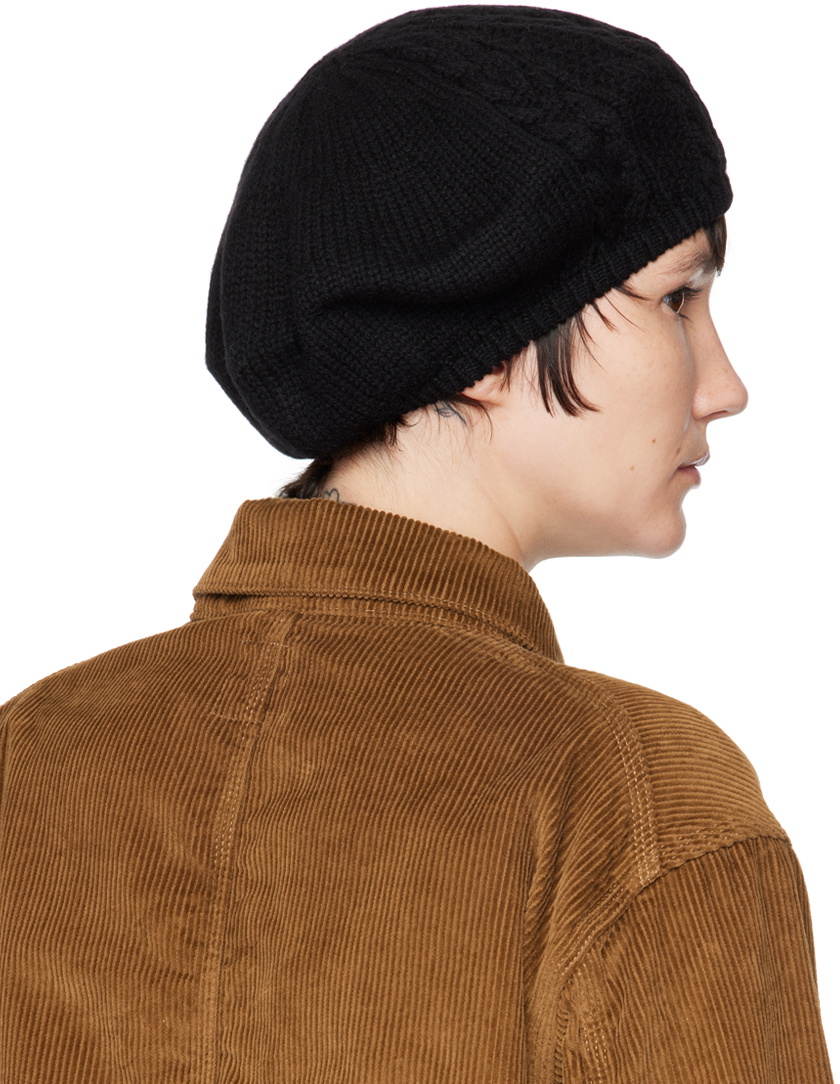 Y's Black Cable Beret
