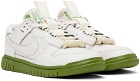 Nike White & Green Air Dunk Low Jumbo Sneakers