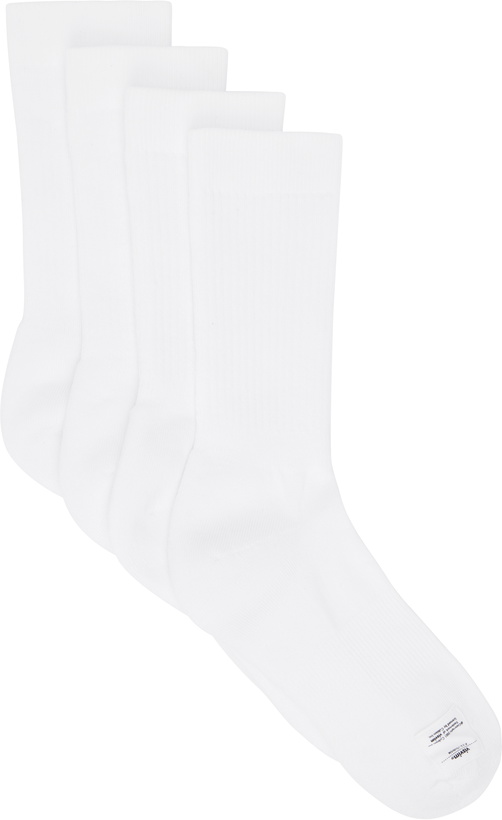 Photo: visvim Two-Pack White Achilles Hi Socks