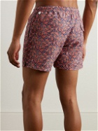 Drake's - Straight-Leg Mid-Length Printed Shell Swim Shorts - Orange