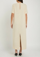 Khaite Webber Bouclé Midi Dress Natural