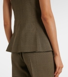 Max Mara Plaid virgin wool top