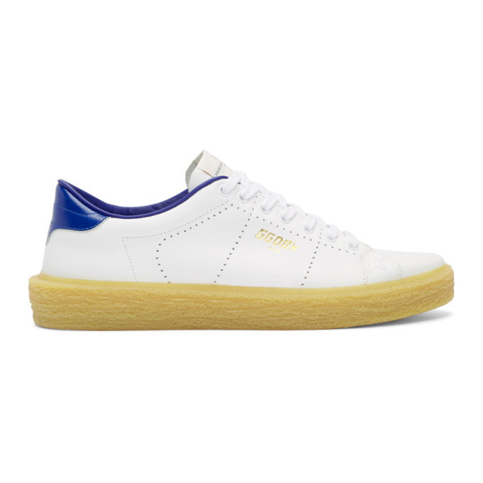Photo: Golden Goose White and Blue Tennis Sneakers