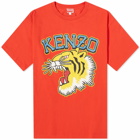Kenzo Paris Men's Kenzo Varsity Tiger T-Shirt in Medium Red
