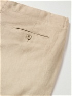 Loro Piana - Straight-Leg Linen Drawstring Bermuda Shorts - Neutrals