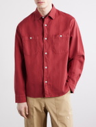 3sixteen - Cotton and Linen-Blend Overshirt - Red