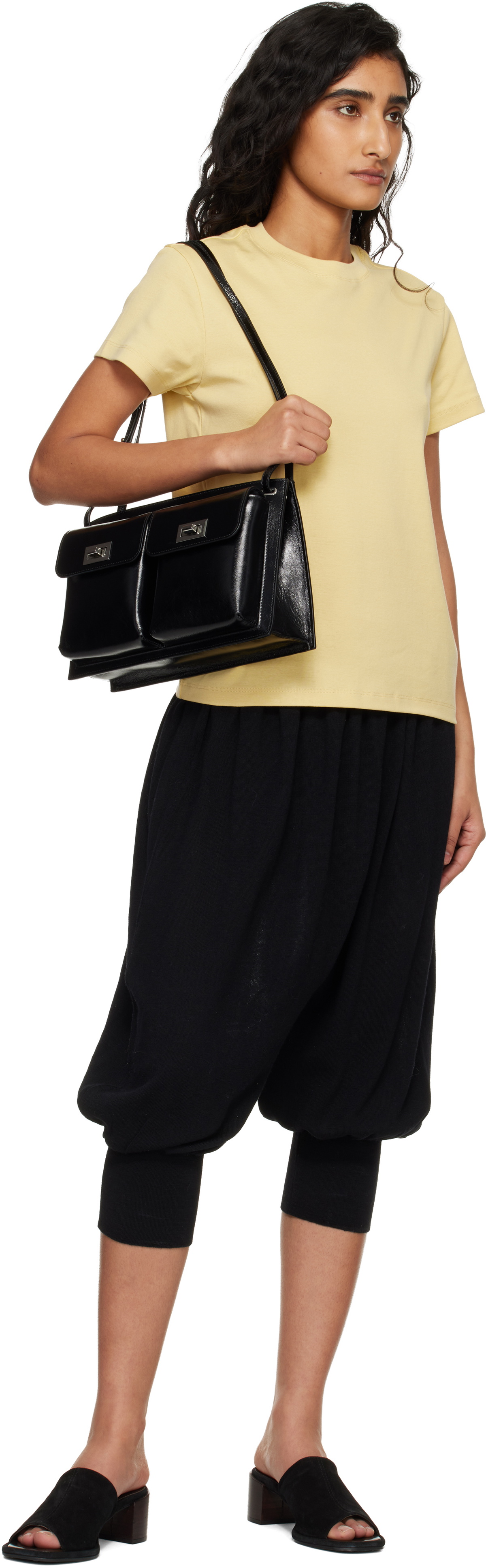 BY FAR Black Billy Tote Bag
